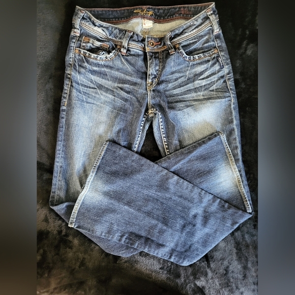 Silver - Women's Aiko Wide Leg Blue Jeans- Size 29 - Picture 5 of 7